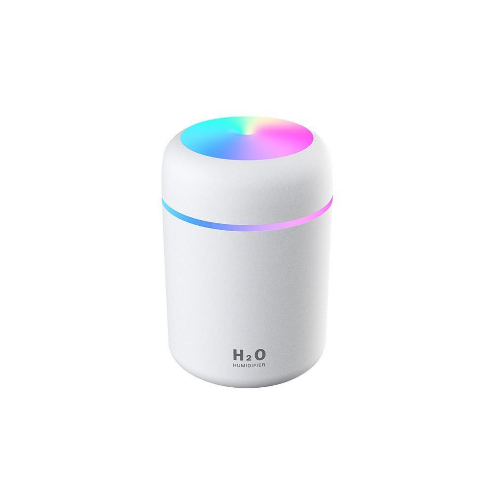 Máy Phun Sương Tạo Độ Ẩm Không Khí Dung Tích 300ml Kết Hợp Với Đèn Led - Dạng Cầm Tay Dùng Được Trong Xe Hơi ️HÀNG HOT