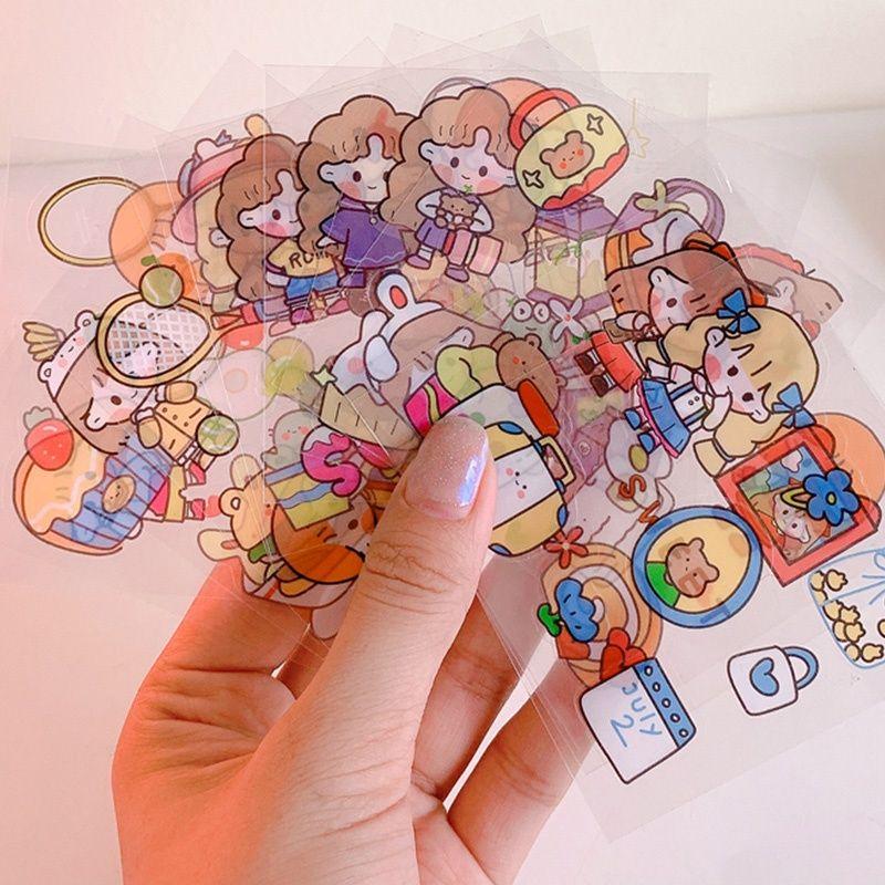 100 tờ sticker dễ thương trang trí, QNshop nguyrn liệu Handmade