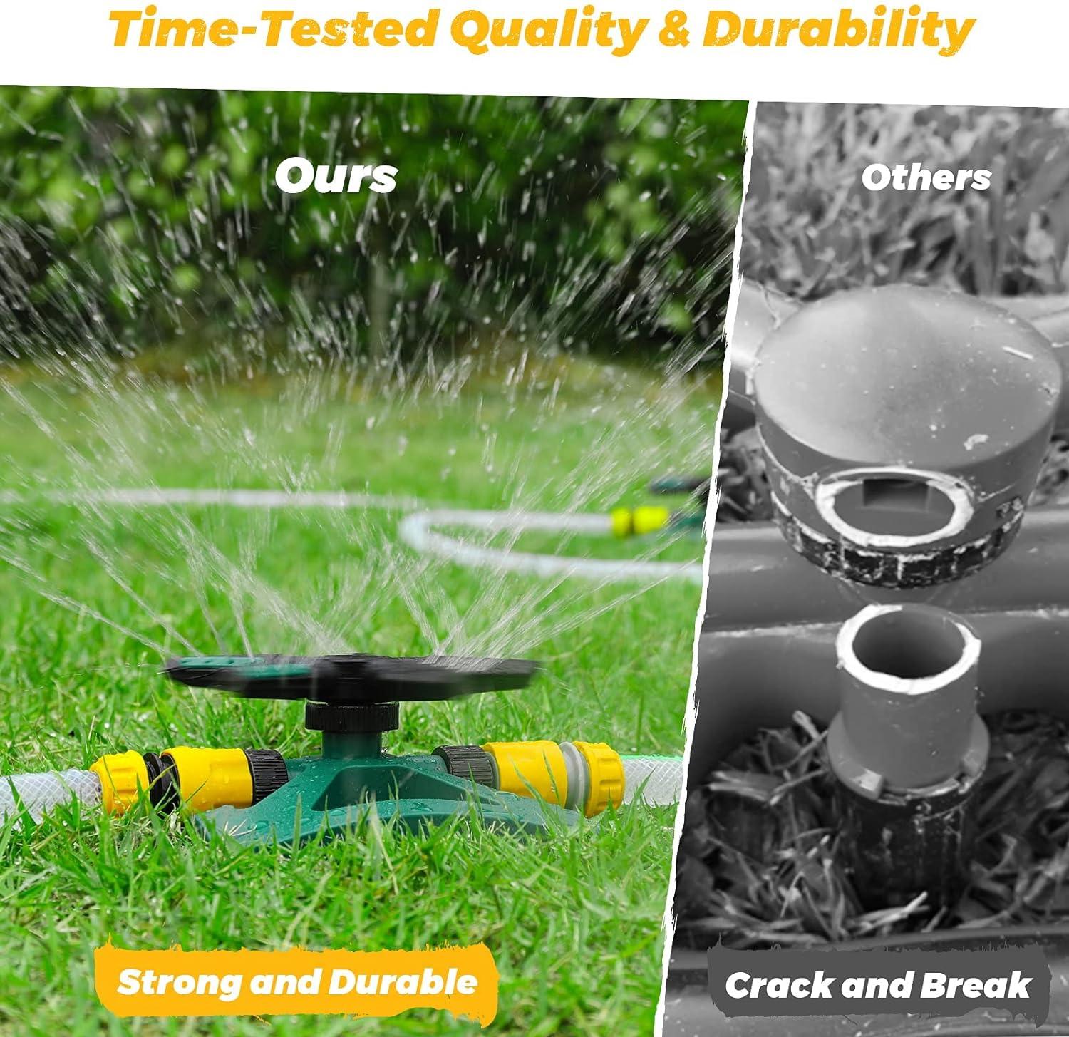 Tưới Vườn - Tưới Cây Tự Động Tưới 360 Độ Với 5 Cánh Tay Xoay - Tưới Xoay 20 Đầu Phun, Hệ Thống Tưới Cỏ Sân Vườn