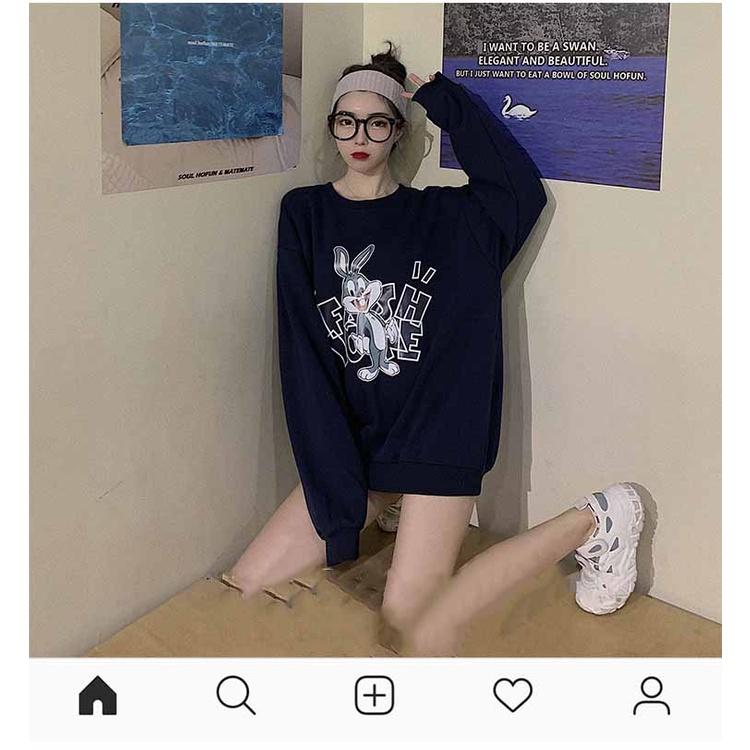 Áo Sweater phong cách Ulzzang Hàn Quốc tay dài họa tiết hình Thỏ Fash phong cách cá tính CoolZ C011