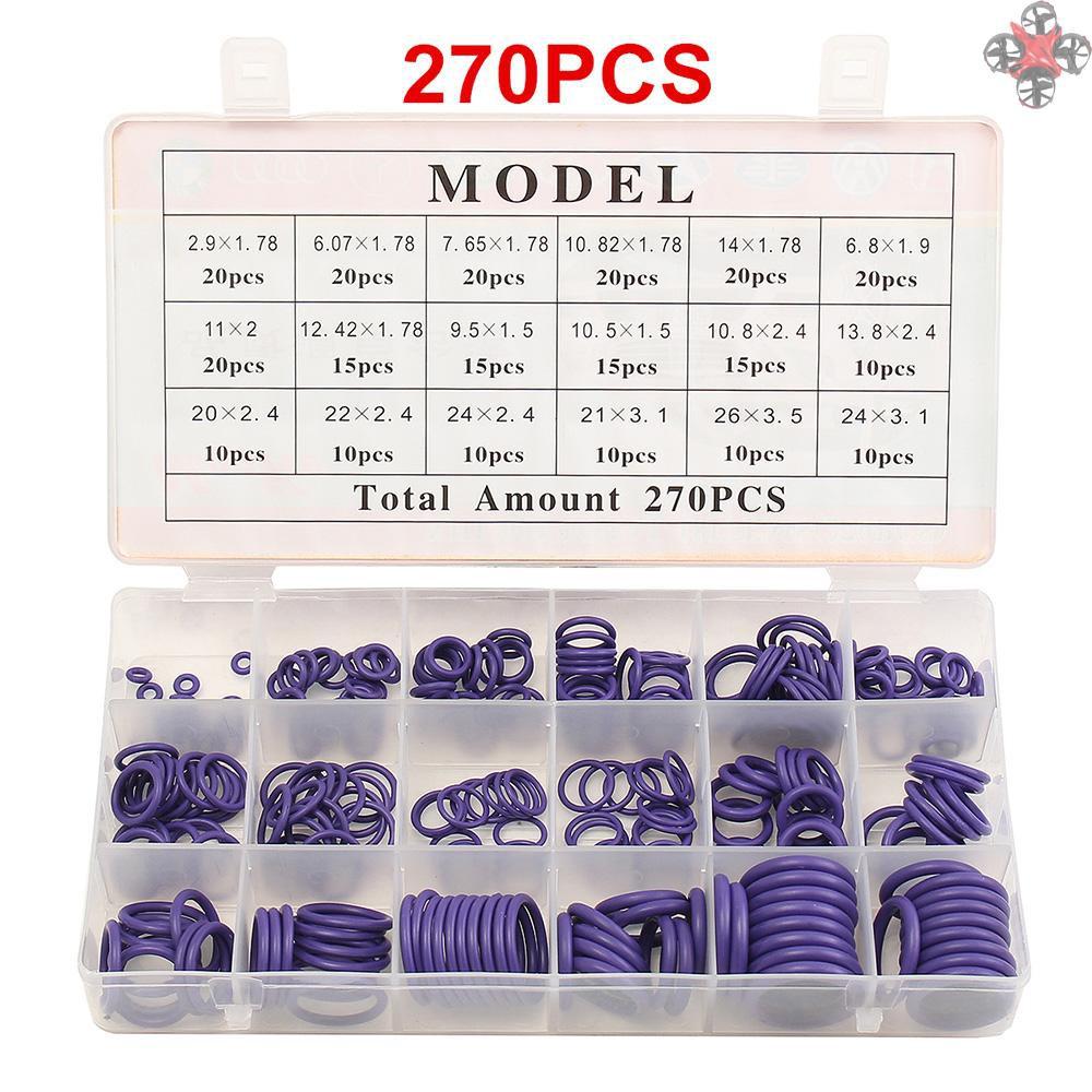 Set 270 Vòng Đệm Cao Su R134A Cao Cấp Cho Máy Điều Hòa Xe Hơi