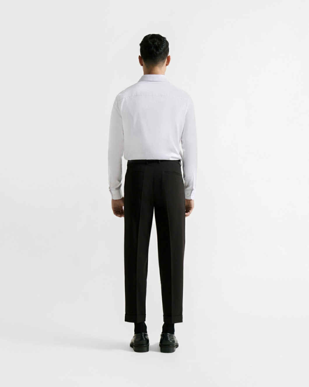 Quần Âu Nam / Quần tây nam ROUTINE Trơn gập lai Form Slim cropped 10S25PFO001 | ROUTINE CÀ MAU