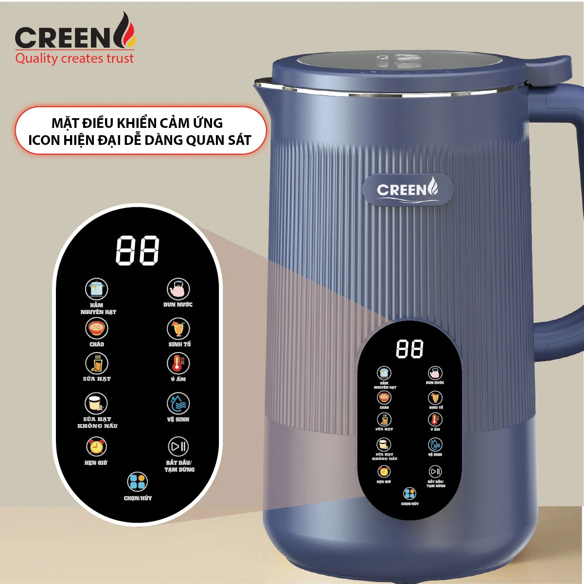 MÁY LÀM SỮA HẠT CREEN CR-1000 PRO Hàng chính hãng