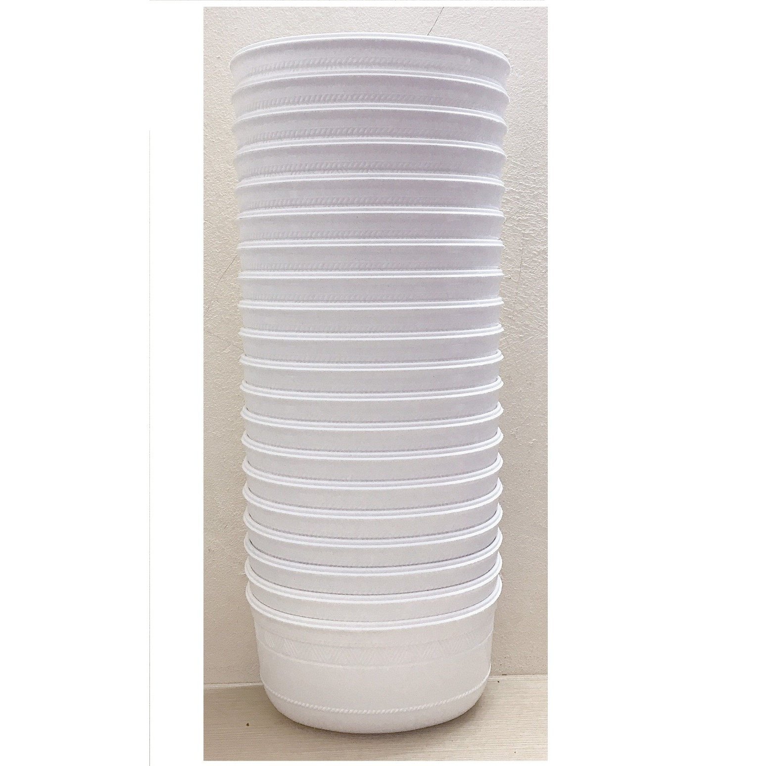 20 Chậu Ốp Tường Bán Nguyệt Trồng Hoa Màu Trắng No: 280x140x160