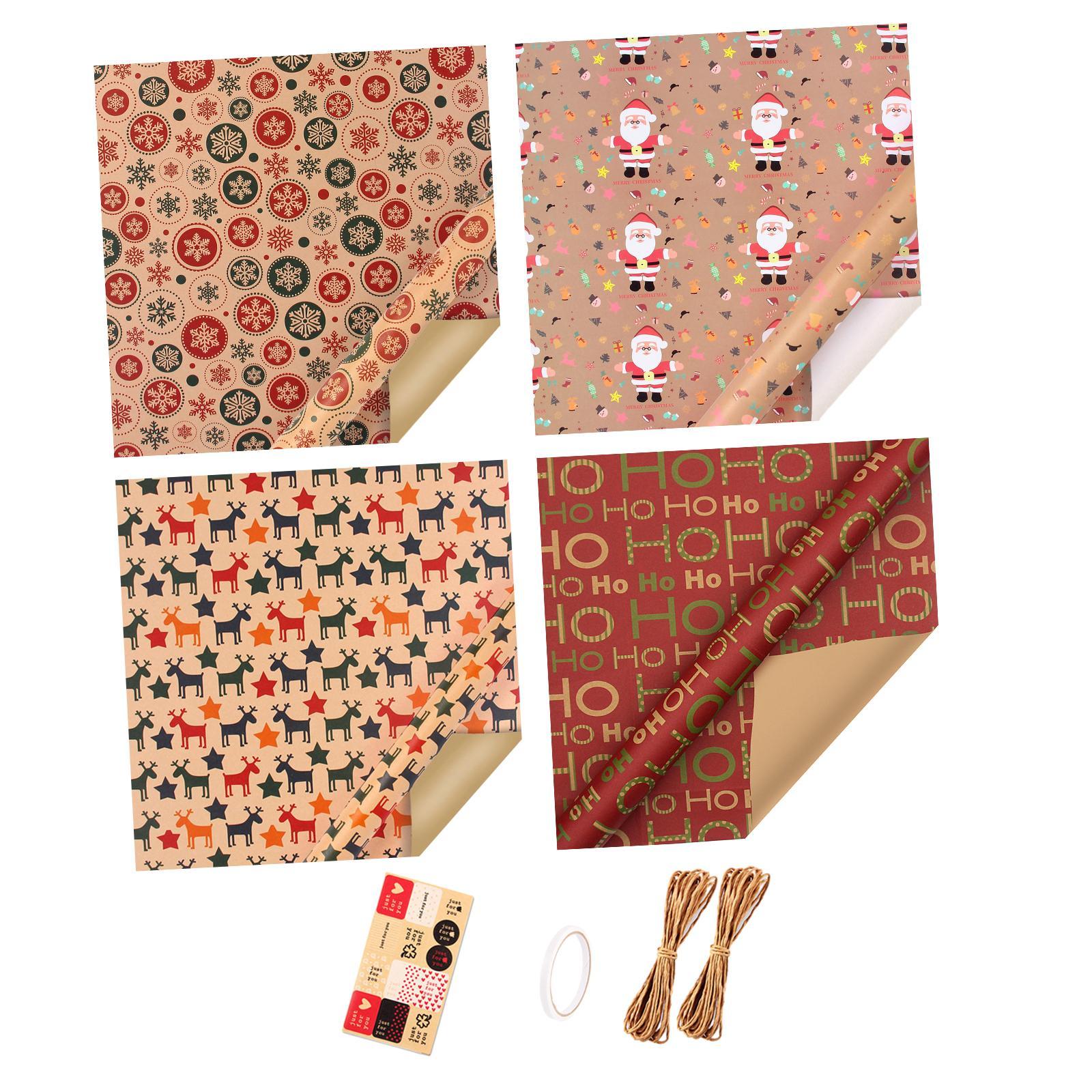 Christmas Wrapping Paper Classic DIY Supplies for Thanksgiving Party Wedding