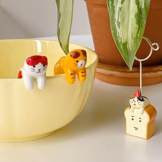 Muỗng Cà Phê Bằng Sứ Hình Mèo Hoạt Hình Dễ Thương