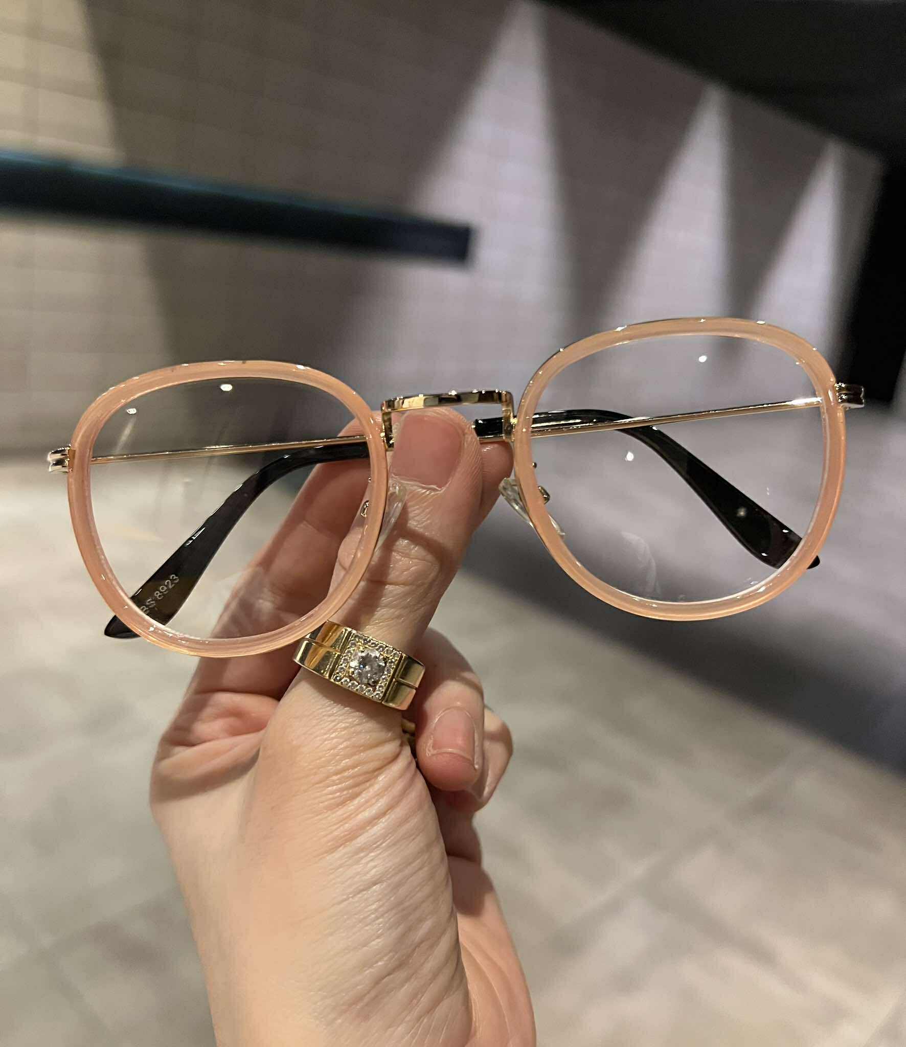 Kính Mắt tròn màu hồng dễ thương cho nữ