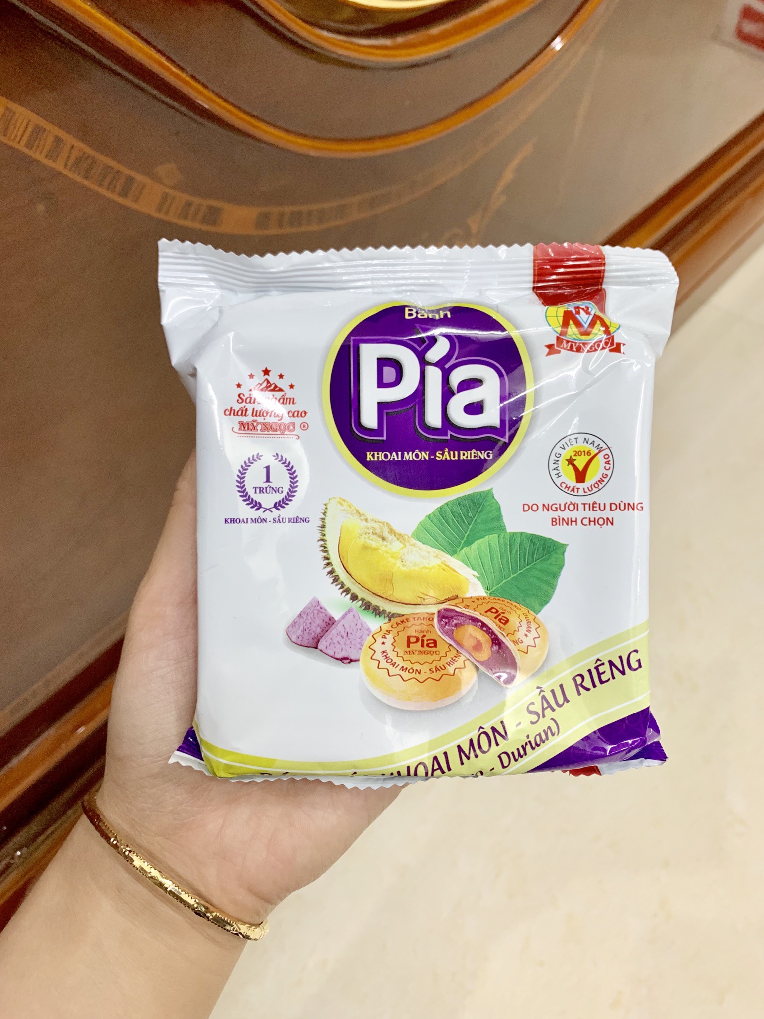 400g Bánh pía KHOAI MÔN sầu riêng tươi