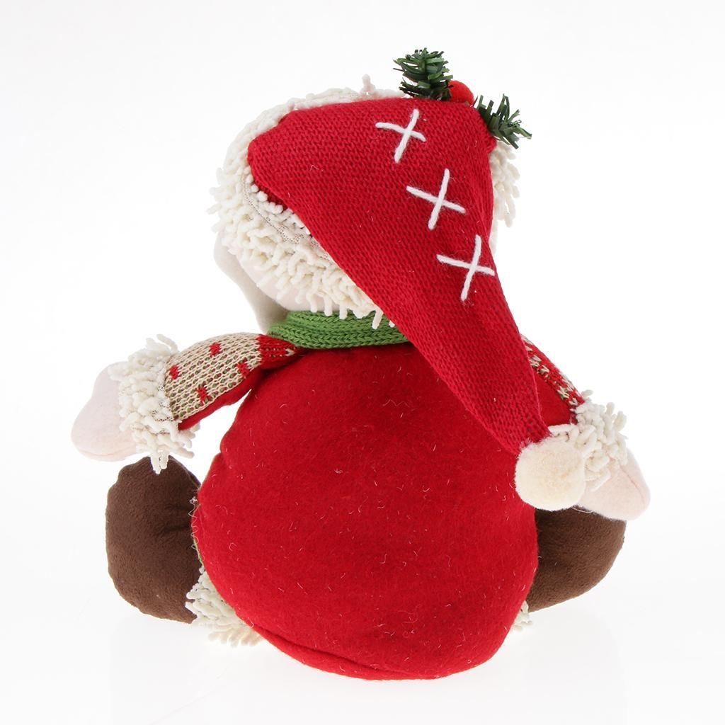 Christmas Sitting Plush Doll Gift Toy Christmas Ornament Home Decor