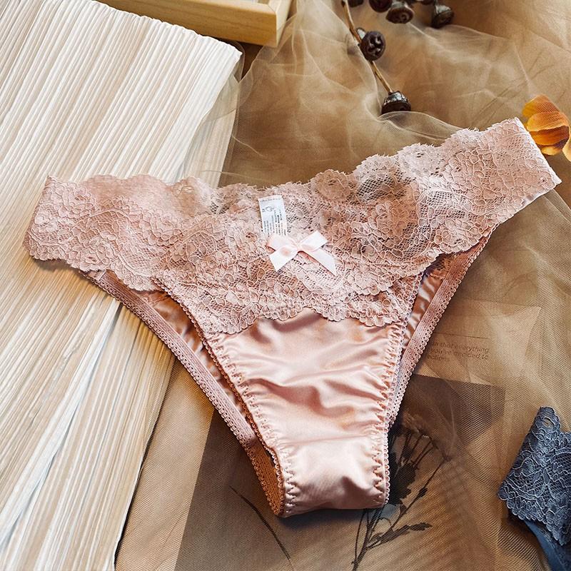 Quần Lót Pink Play Ren Cạp Thấp Cao Cấp P394