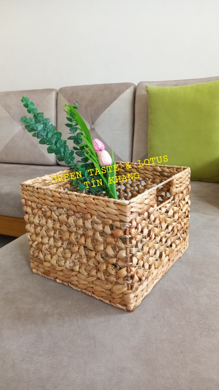 Sọt Giỏ Lục Bình, Sọt Cói Đa Năng, Decor Nội Thất Cao Cấp Chuẩn Đẹp-SLBHTKSLTK01