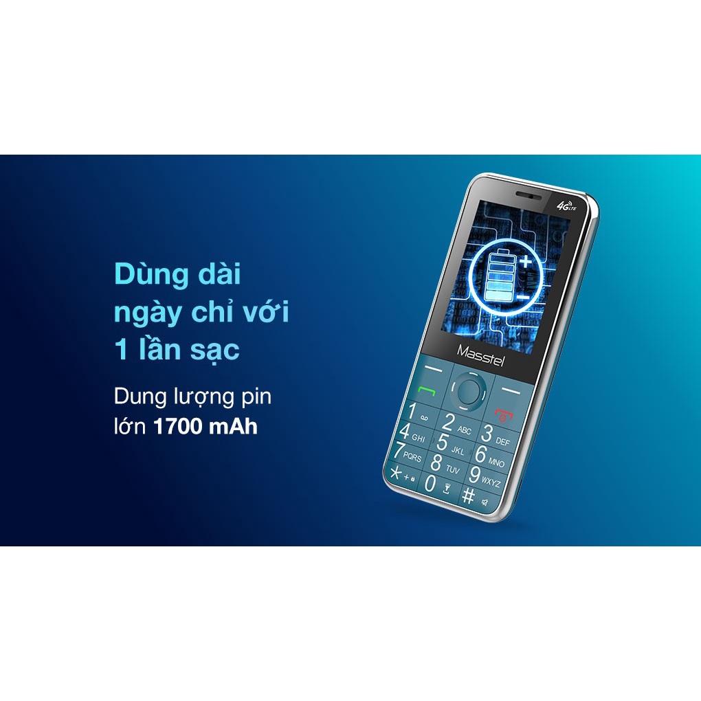 Điện Thoại Masstel Izi 50 4G LTE - Thoải Mái Lướt Web, Xem Phim, FM Không Dây Với Pin 1700 mAh - Hàng Chính Hãng