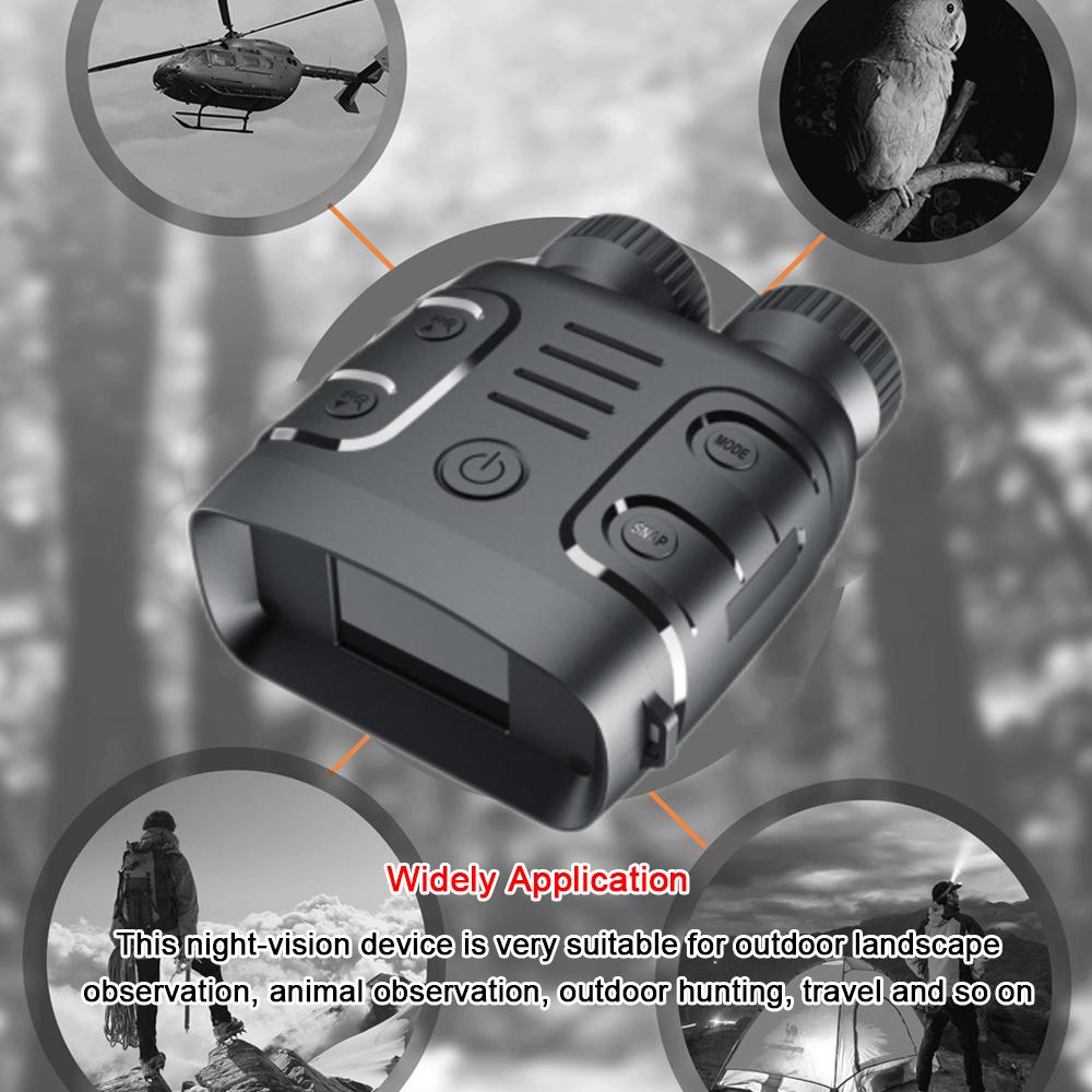 1080P Portable Binocular Infrared Night-Visions Device Day Night Use Photo Video Taking 5X Digital Zoom 300M Full Dark Viewing Distance for Outdoor Hunt Boating Journey