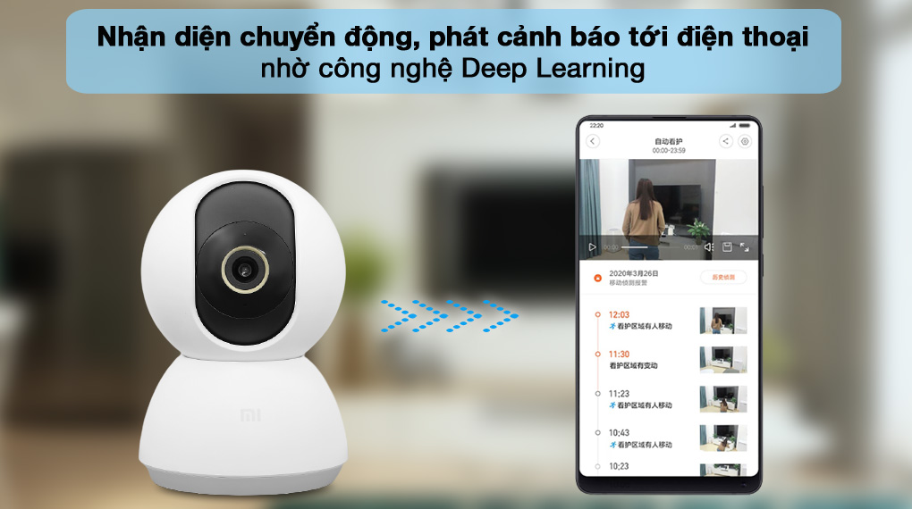 Camera Sothing Xiaomi 360 2K, đàm thoại 2 chiều, góc quay rộng- Hàng chính hãng