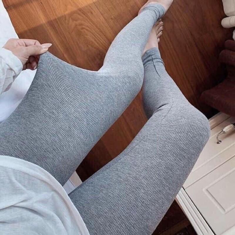 QUẦN LEGGING LEN TĂM CẠP CHỮ GEN BỤNG_ Quần Legging Len Tăm Cạp Chun Chữ