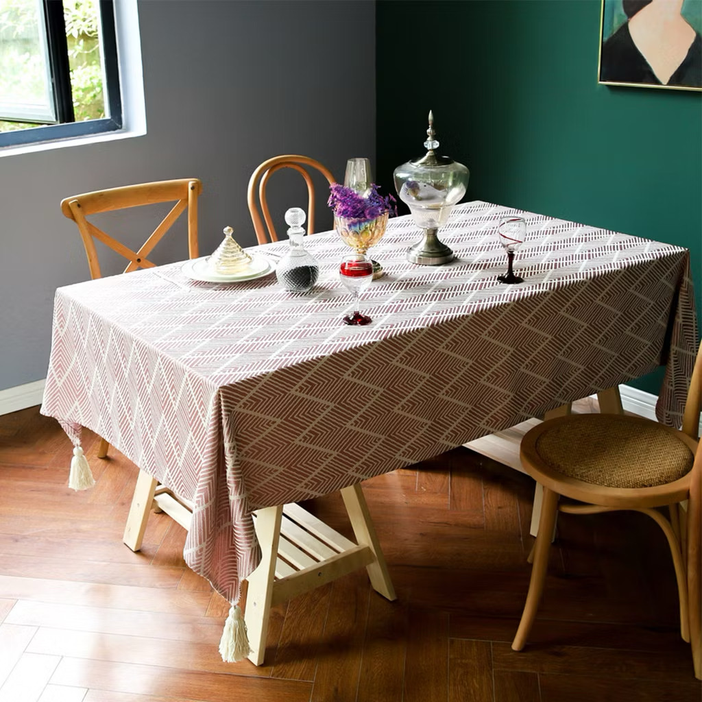 KHĂN TRẢI BÀN CHỮ NHẬT HOẠ TIẾT VINTAGE SANG TRỌNG CỔ ĐIỂN - hàng chính hãng