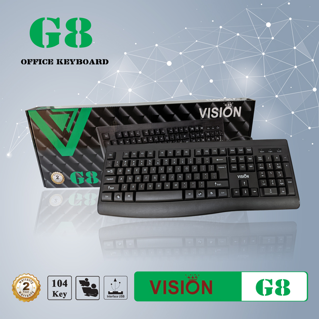 Bàn phím văn phòng VISION G8 - JL - HÀNG CHÍNH HÃNG