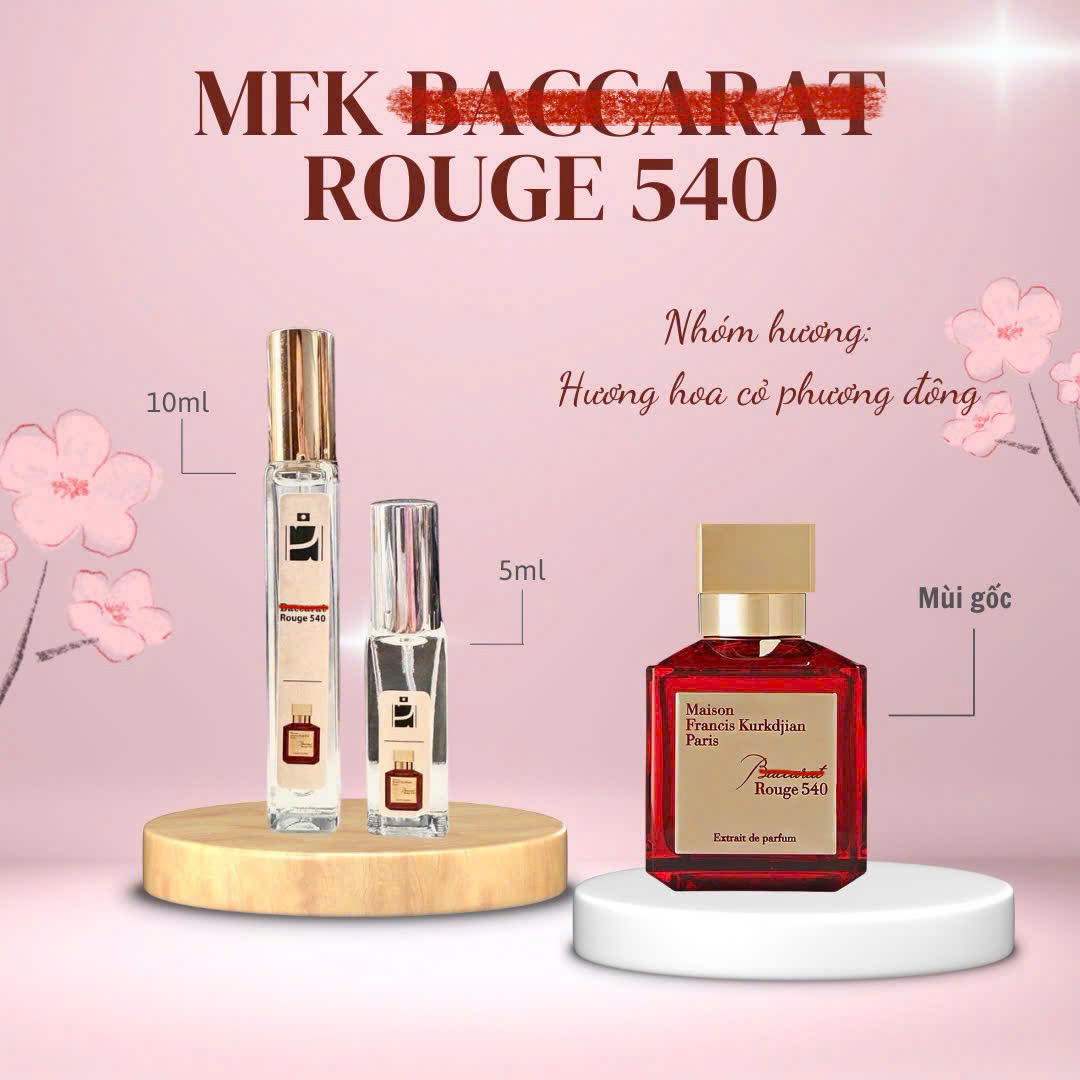 Tinh dầu nước hoa dạng xịt 5ml & 10ml Baccarat Rouge 540 (mùi Unisex)