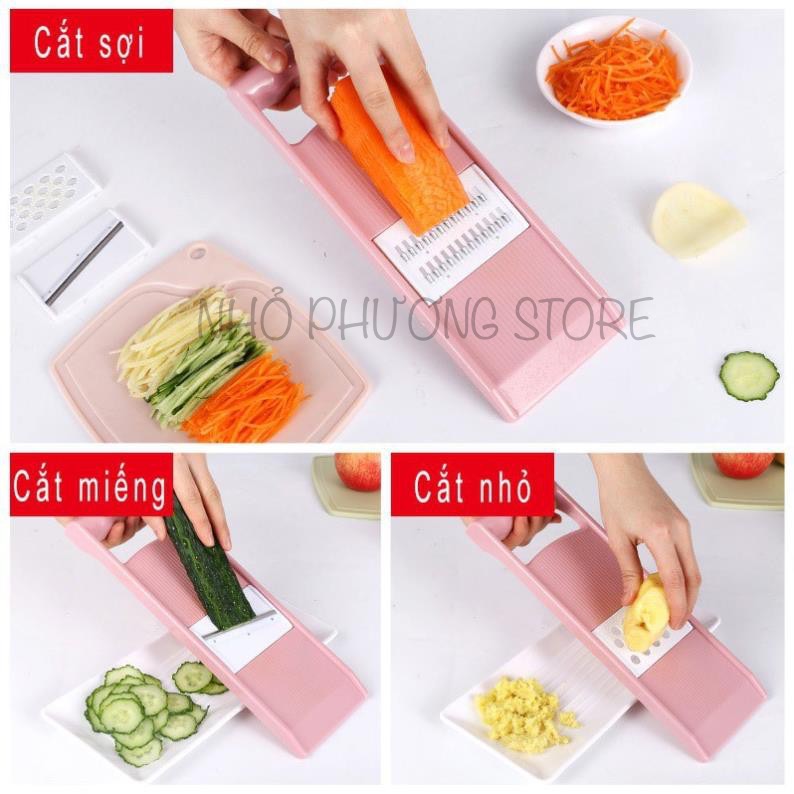 Bộ Nạo Rau Củ Đa Năng Kèm 5 Lưỡi Dao Bào Tiện Dụng