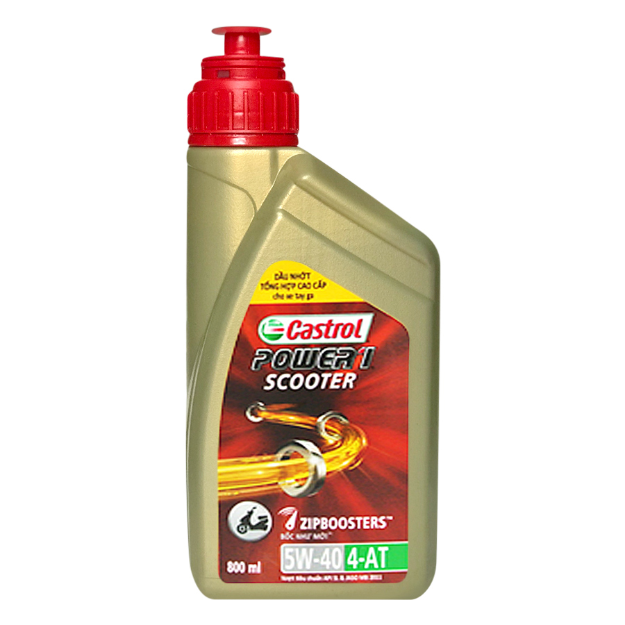 Nhớt Tổng Hợp Cao Cấp Cho Xe Tay Ga Castrol Power 1 Scooter 5W40  (0.8L)