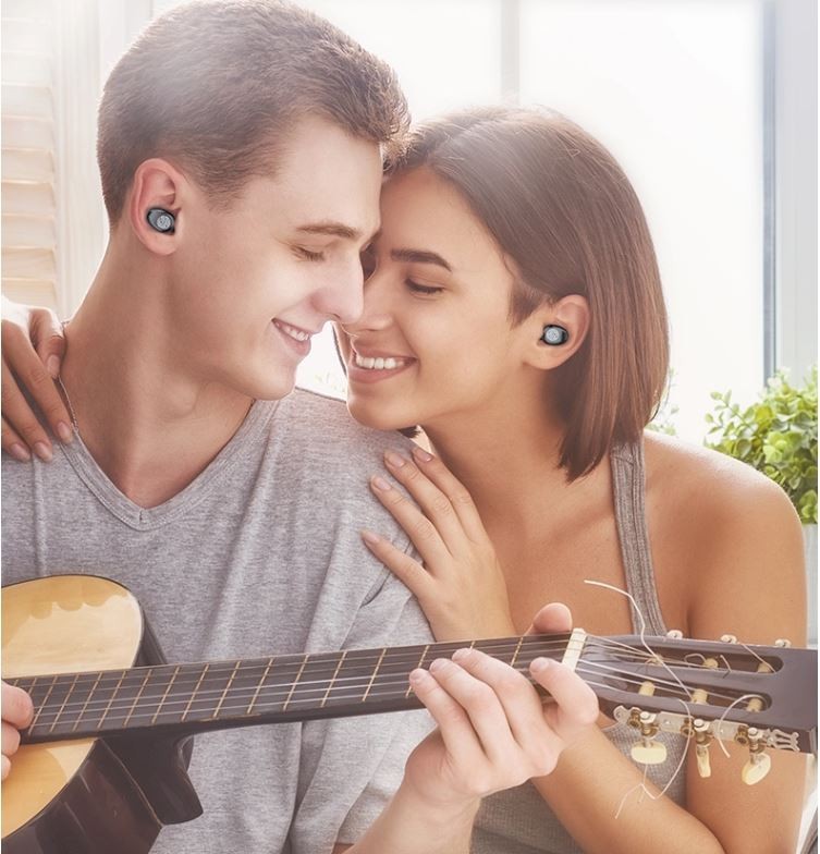 Tai Nghe Bluetooth True Wireless AMOI F9 5.0 Cảm Ứng Vân Tay, Dock Sạc có Led Báo Pin Kép - Hàng Nhập Khẩu