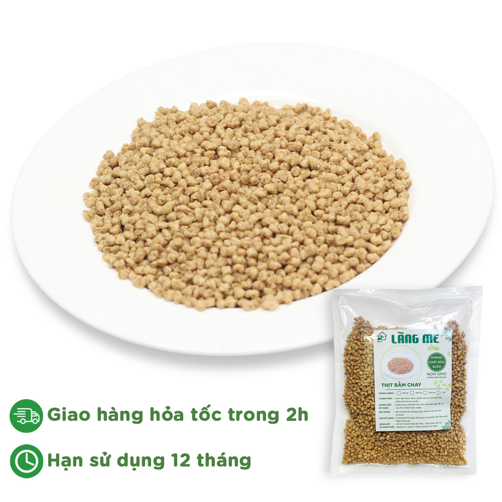 Thịt Bằm Chay Loại Ngon ( Thùng 10 kg ) , Thực Phẩm Chay Ngon Thành Phần Tự Nhiên Không Chất Bảo Quản Không Biến Đổi Gen Sườn Non Chay Làng Me - Hàng chính hãng