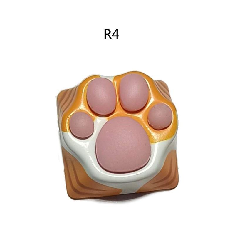 HSV Personality Customized Aluminum Silicone Kitty Paw Artisan Backlight Keycap Cat Paws Pad Keyboard keyCaps for Cherry MX Switches