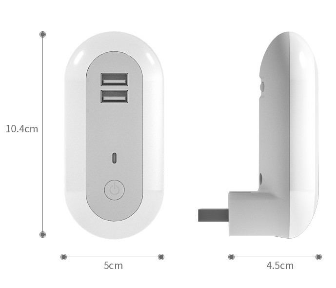 Hình ảnh Đèn ngủ thông minh điều khiển từ xa 10 cấp độ, 3 chế độ sáng, tích hợp cổng USB sạc nhanh - Bảo hành 6 tháng