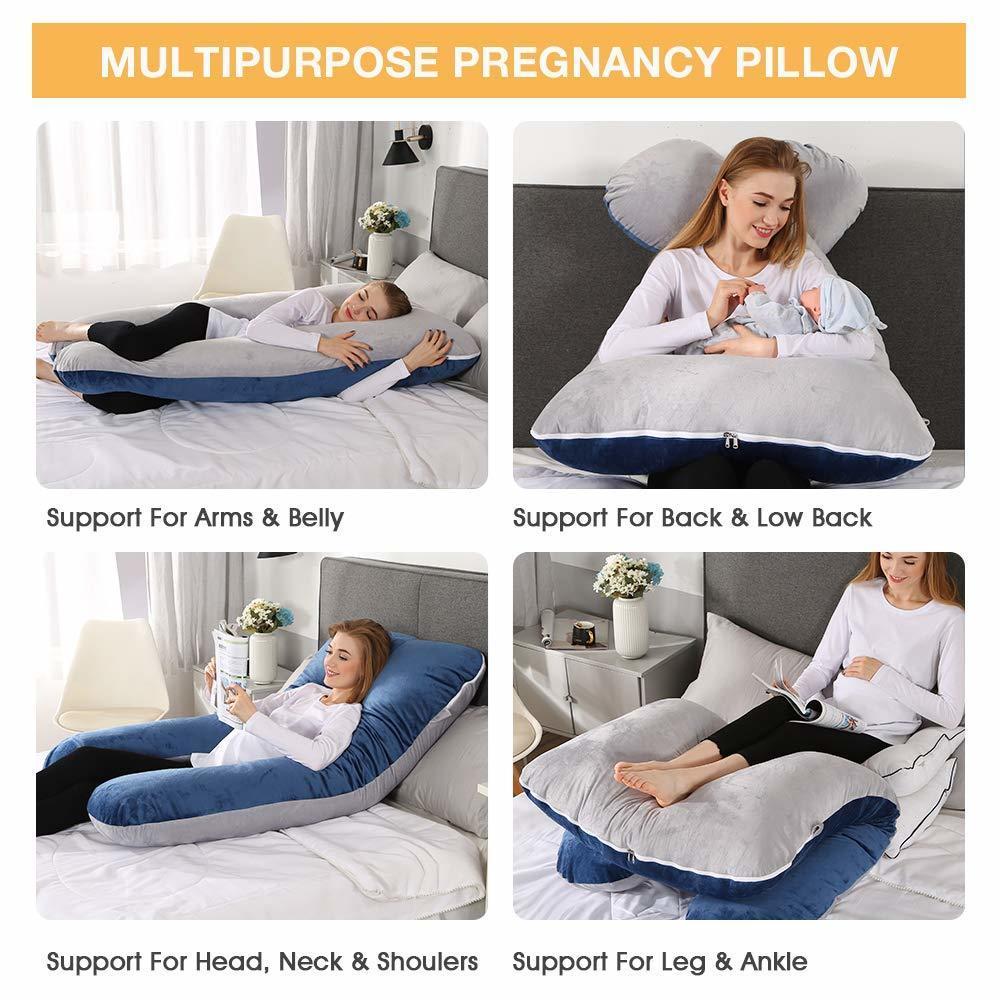50 100% Cotton Toàn Thân Gối Dành Cho Phụ Nữ Mang Thai Hình Chữ U Mang Thai Gối Ngủ Hỗ Trợ Gối Tai Cho Bên Đèn Ngủ