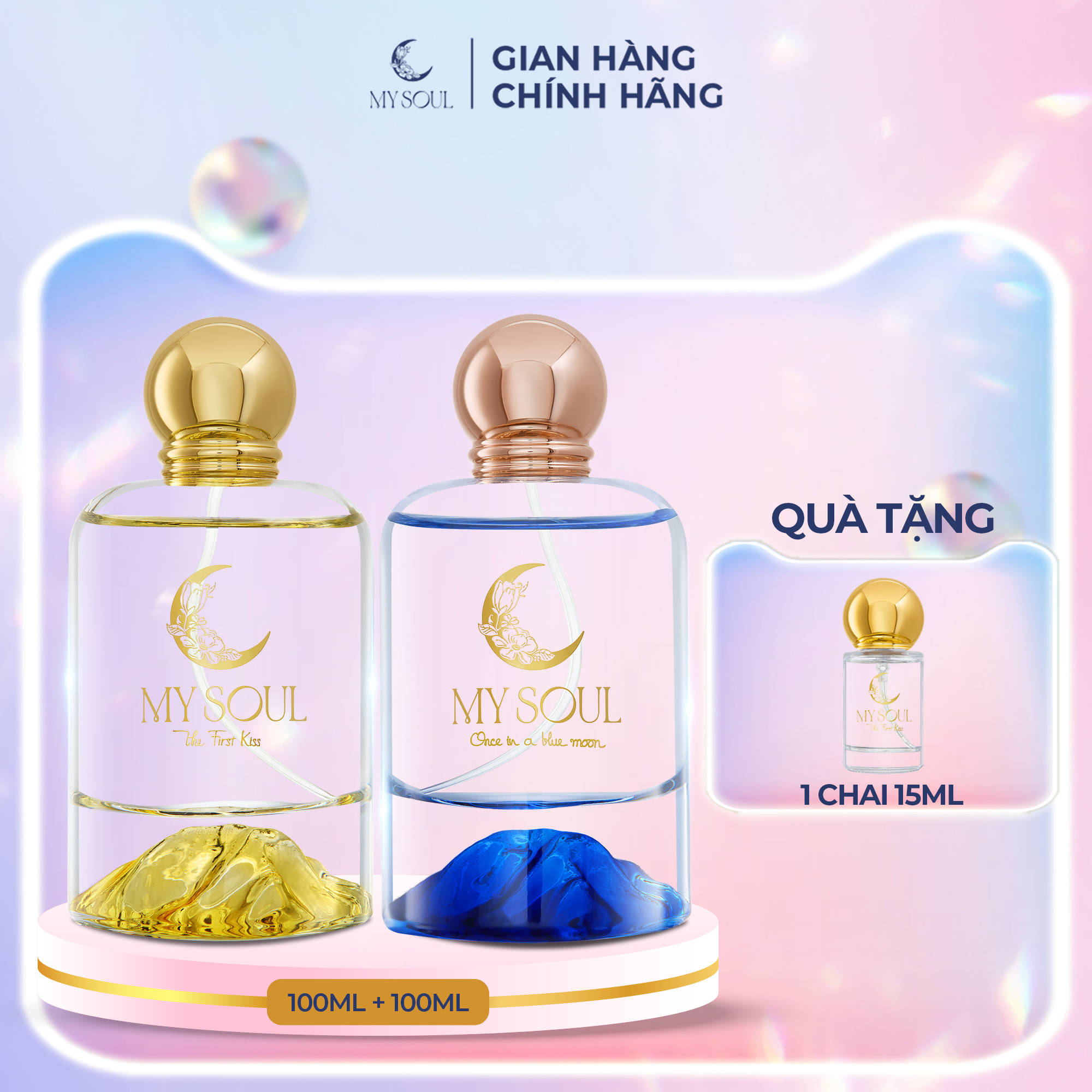Nước Hoa My Soul - Combo No.01 The First Kiss &amp; No.02 Once In A Blue Moon - 100ml