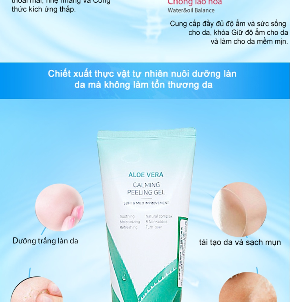 Tẩy da chết  lô hội Dabo - Thải độc chì- giảm nám  Hàn Quốc 180ml tặng kèm móc khóa