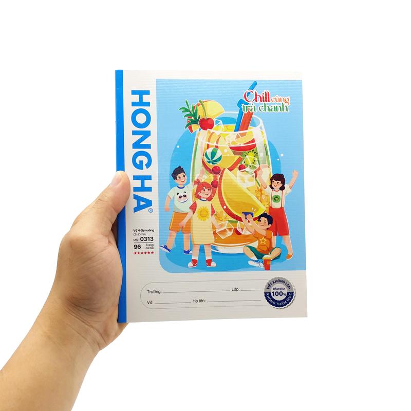 Tập Học Sinh Chill Cùng Trà Chanh 4 Ô Ly 96 Trang 100gsm - Hồng Hà 0313 (Mẫu Sản Phẩm Giao Ngẫu Nhiên)