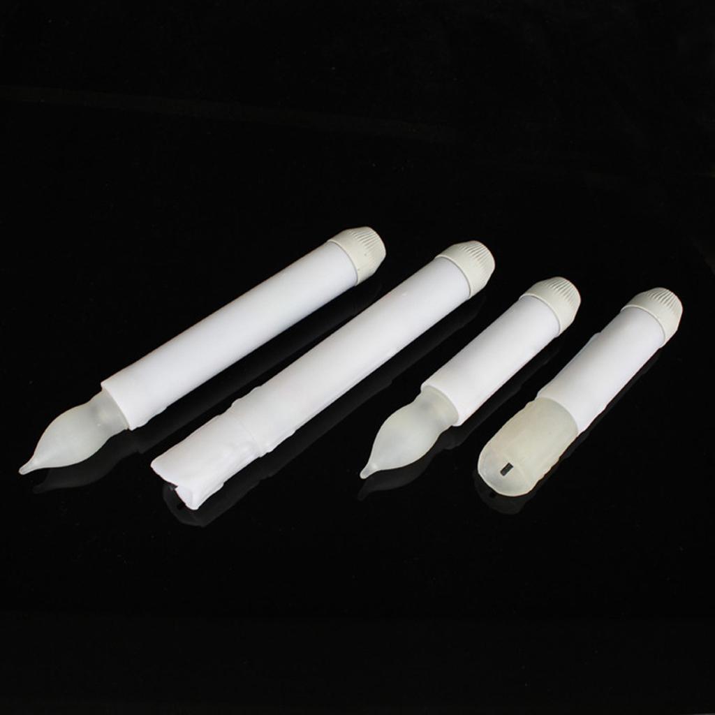 12X Sử Dụng Pin Dài Flameless Led Nến Trang Trí Lễ Cưới, Màu Trắng Ấm 105 Mm
