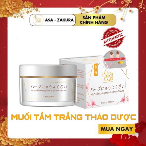 Muối tắm trắng thảo dược Asa-Zakura