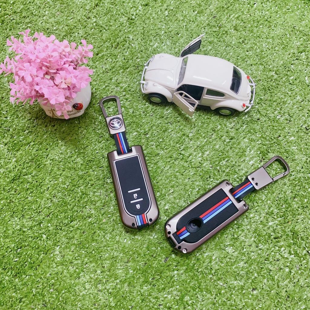 Ốp khóa kim loại phản quang-Ốp Chìa Khóa Xe Toyota Rush Wigo Avanza Hợp Kim Kẽm 2 Nút bảo vệ chìa khóa