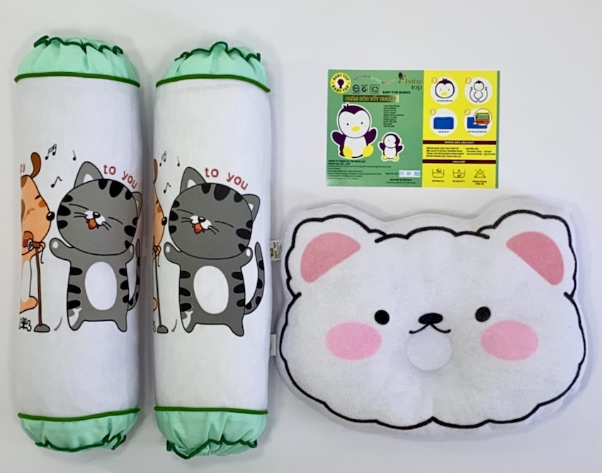 Gối Đôi Con Chó BabyTop (24x32)(12x42)cmx2 ( Màu và họa tiết ngẫu nhiên )