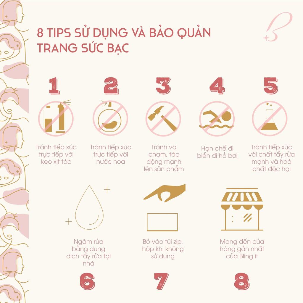 Vòng cổ bạc Blingit trăng và sao BIVC056