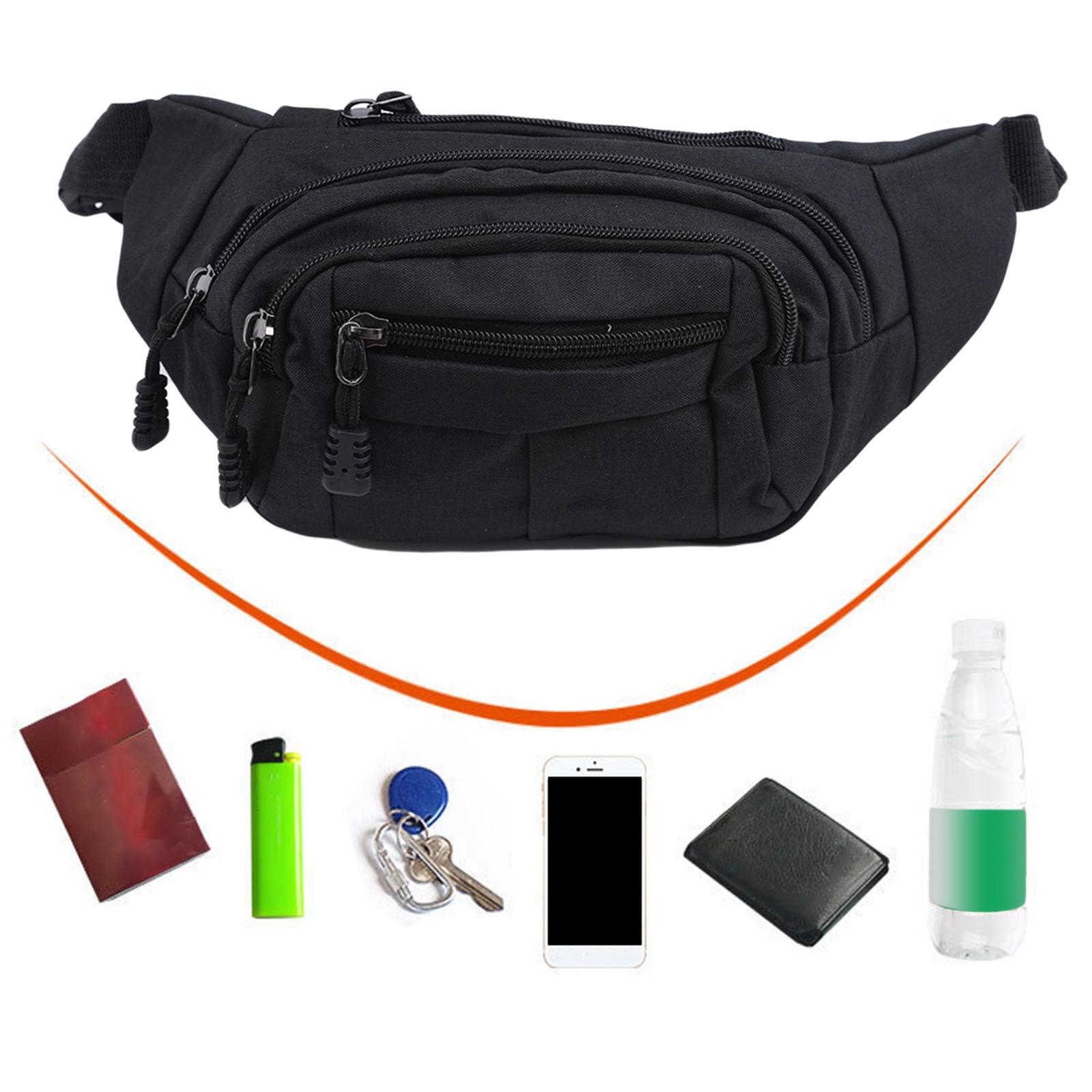 Fanny Pack for Men Women Shoulder Bag Fashion Waist  for Camping Black