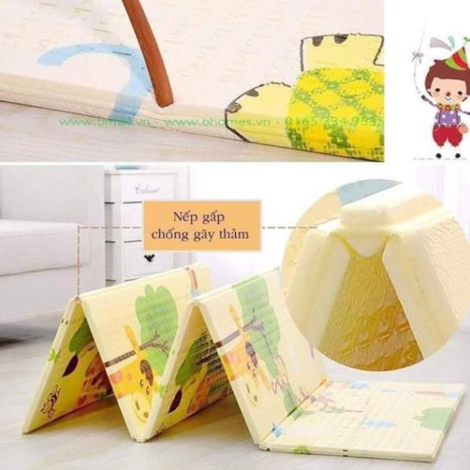 Thảm trải sàn xốp XPE 2 mặt phủ Silicone Hàn Quốc chống thấm chống trơn cho bé tập bò -