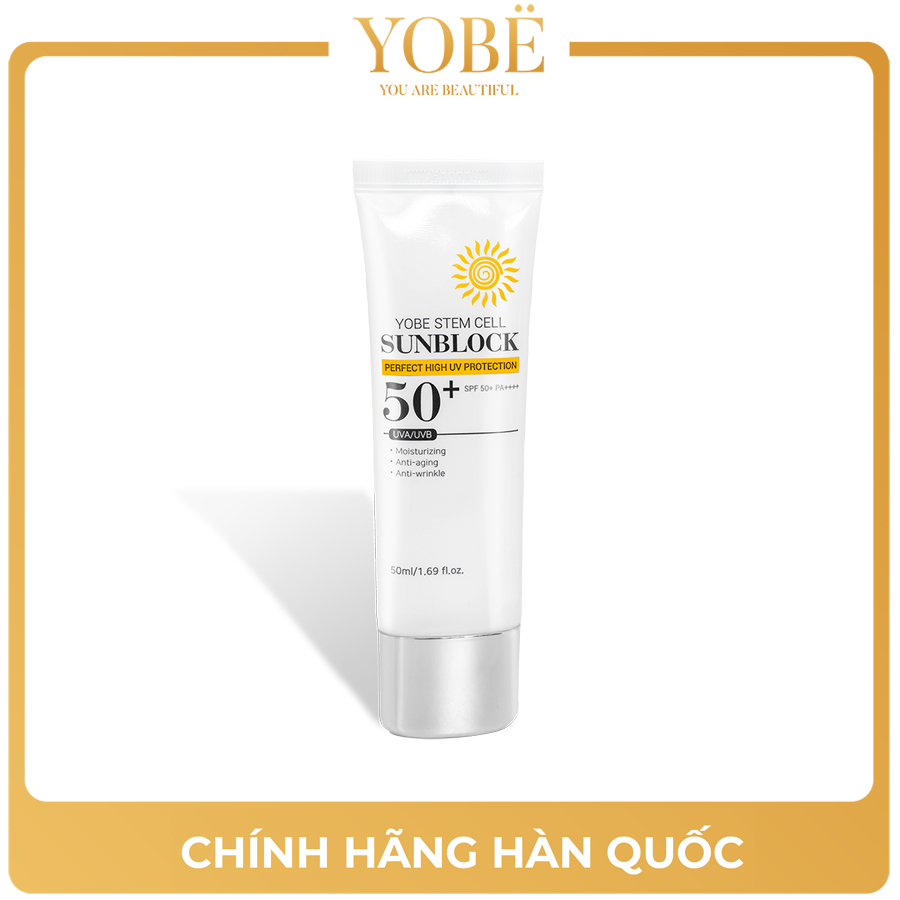 KEM CHỐNG NẮNG TẾ BÀO GỐC THẤM NHANH THOÁNG DA YOBE CELL SUNBLOCK 50ML