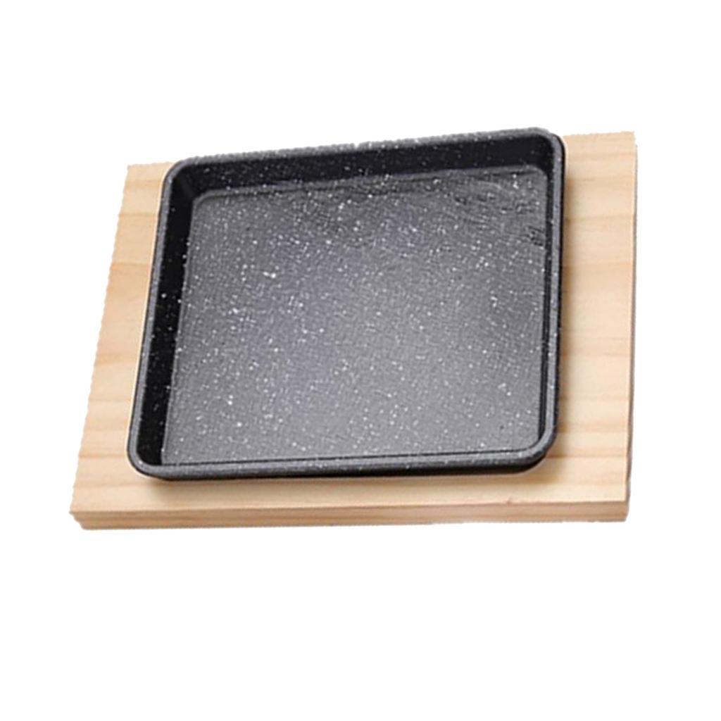 Cast Iron Pletter,Durable Iron Pizza Tray Pallet with Handle,Steak Grill Pan