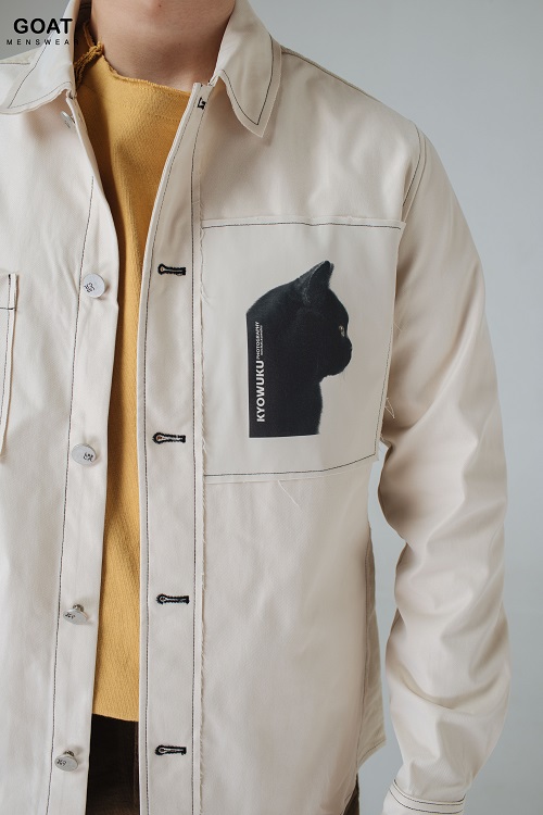 Áo Sơ Mi Khoác Nam Kaki Phối Túi Thời Trang Thanh Lịch GOAT MENSWEAR