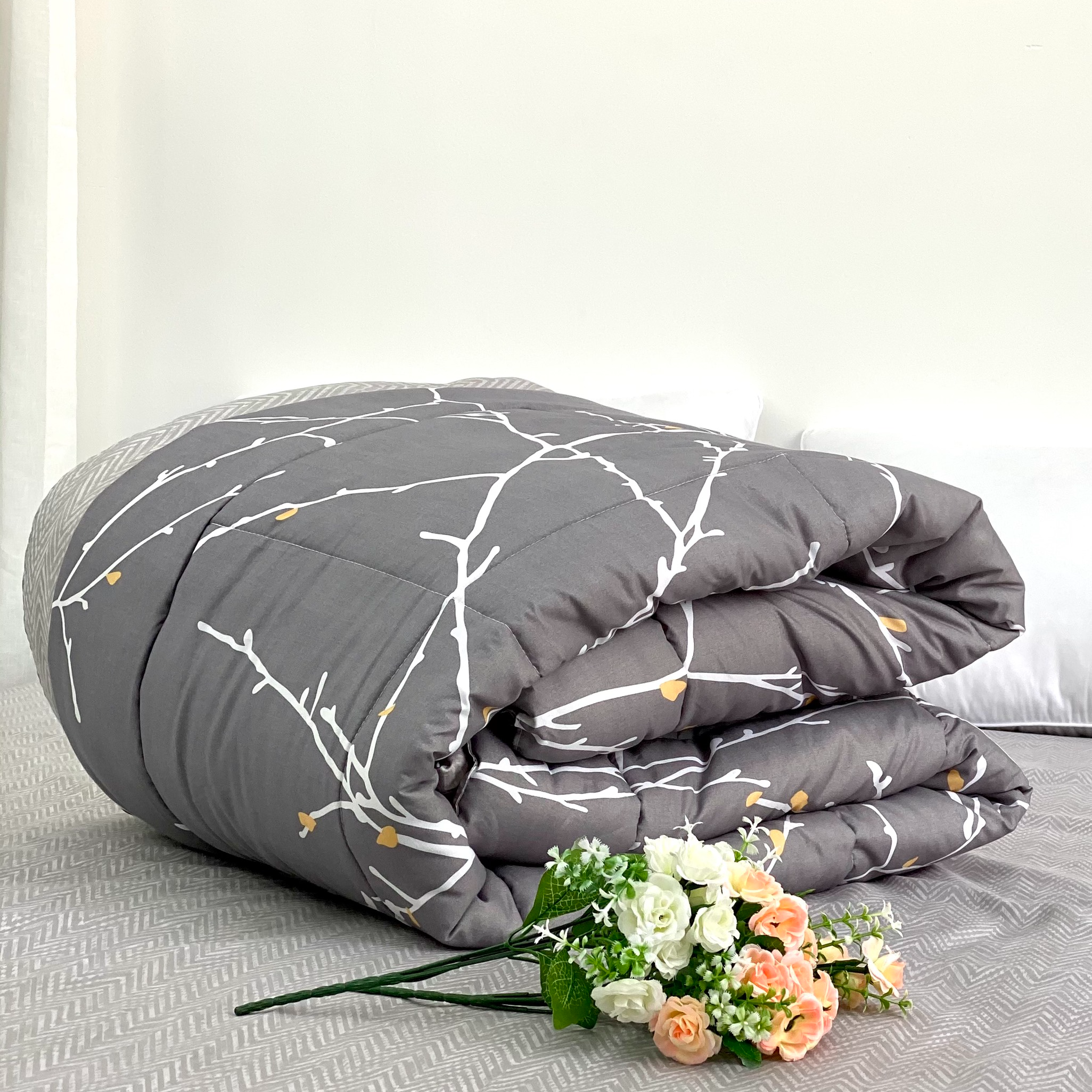 Chăn Hè Microfiber Xám Everon Lite ELM102 200x220cm