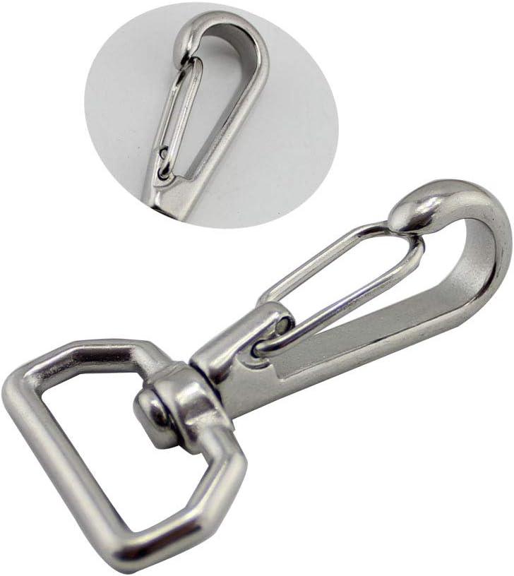 Móc lò xo bằng thép không gỉ 316 Marine Khóa vuông Kẹp an toàn khi lặn biển