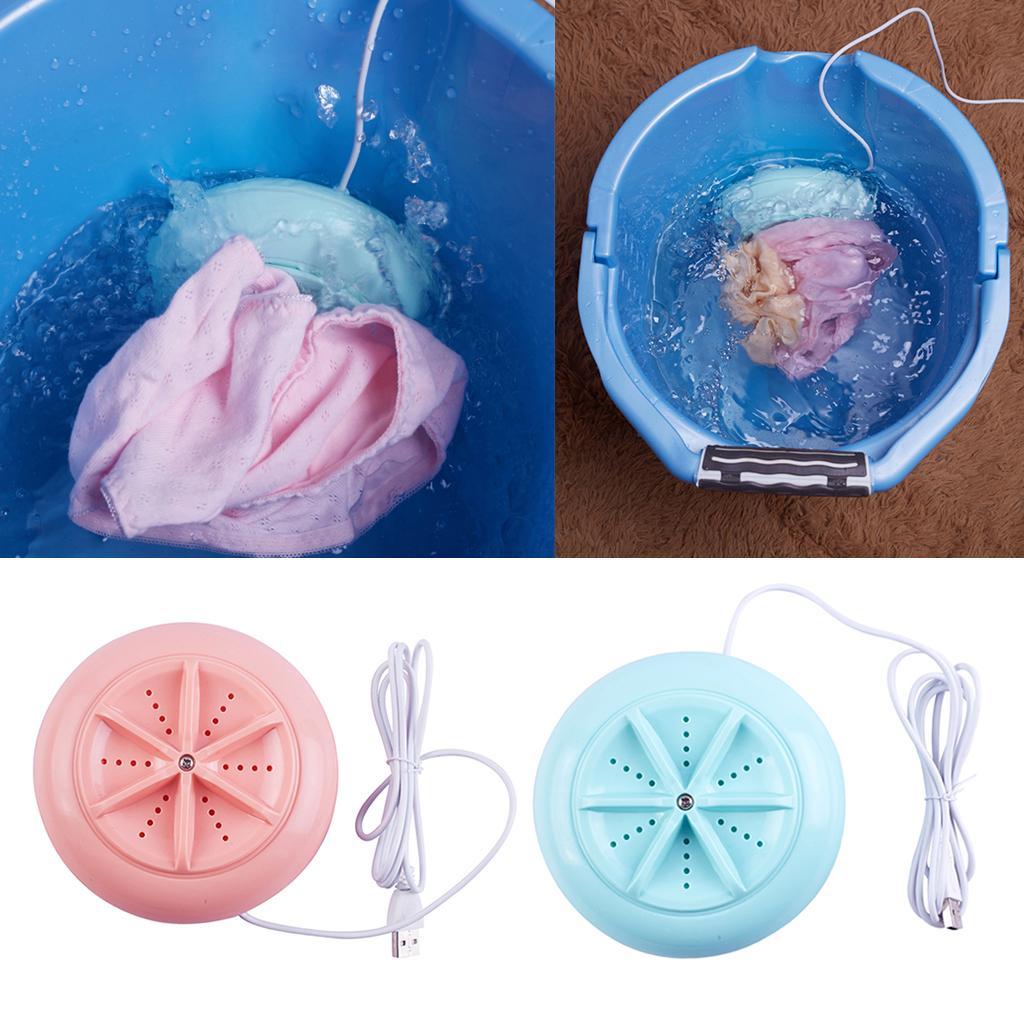 Portable Washing Machine Washer USB 10W for Towel Bra Home Travel Blue