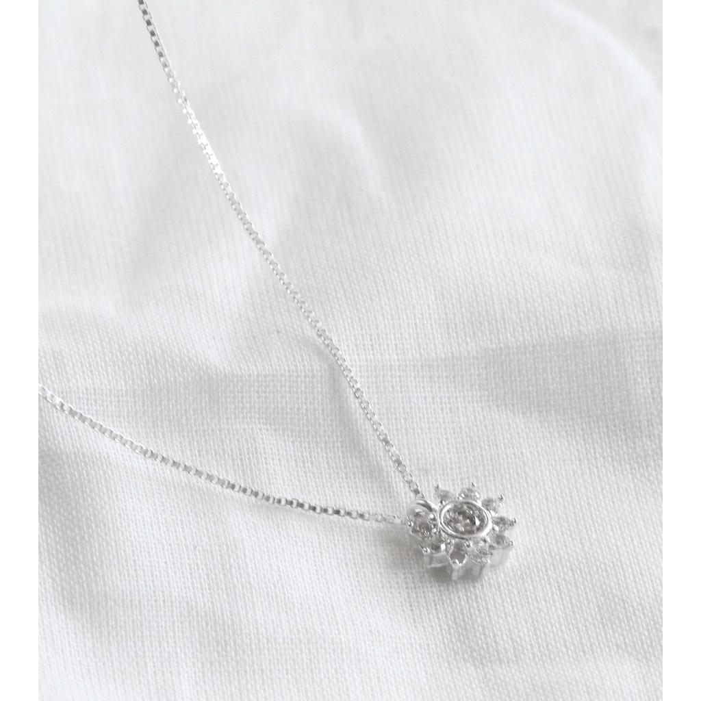 Vòng cổ bạc Bling it hoa nhỏ đính đá BIVC131