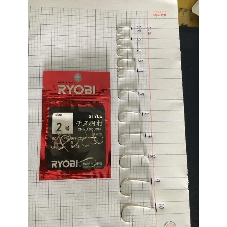 Lưỡi câu cá RYOBI nhật bản.lưỡi câu cá
