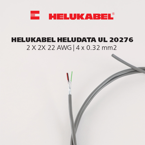 Dây cáp dữ liệu HELUDATA UL 20276 | 2 X 2 X 22 AWG | 4 x 0.32 mm²