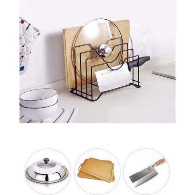Kệ gác vung nồi và dao thớt đa năng 4 ngăn
