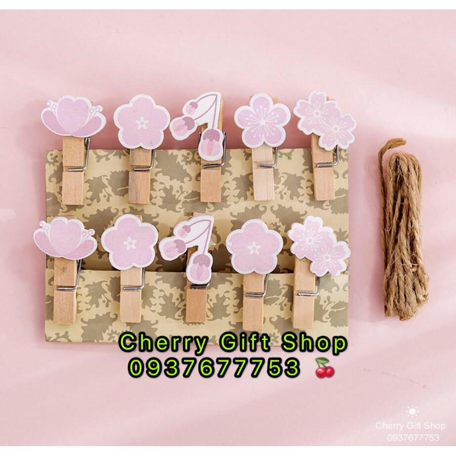 Bộ 10 kẹp ảnh bằng gỗ dễ thương
